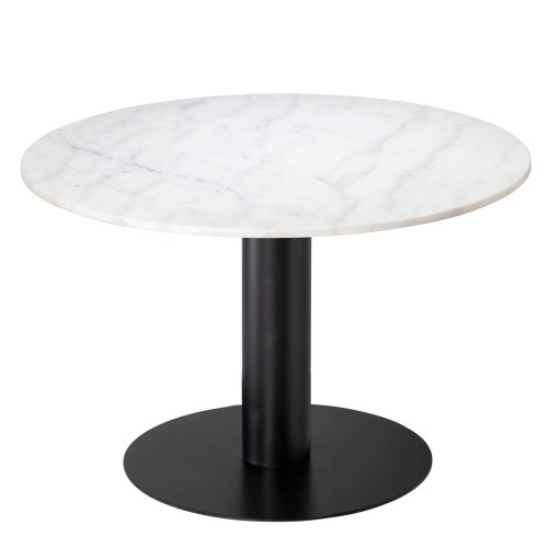 Stół jadalniany Pepo marmur czarna stalowa noga Ø105