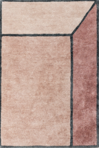 Różowo Grafitowy Dywan 3D Illusion Terracotta