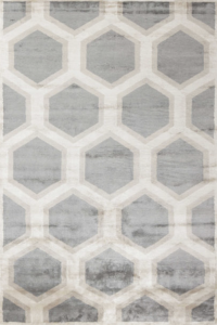 Beżowo szary dywan geometryczny Cosmou Decor