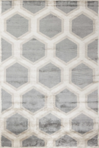 Beżowo szary dywan geometryczny Cosmou Decor