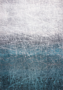 Niebieski dywan nowoczesny Polar Vortex