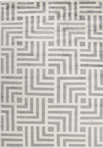Szary dywan geometryczny Cosmou Avenue 7054