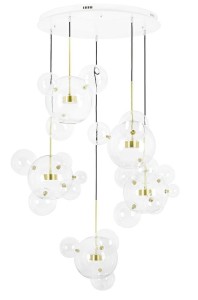 CAPRI DISC 5 złota - szklana lampa wisząca