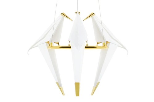 Lampa wisząca Ptaszki złota