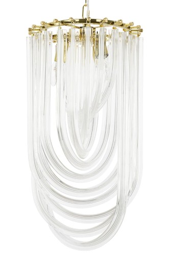 Nowoczesna lampa wisząca Murano L złota
