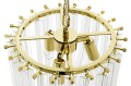 Nowoczesna lampa wisząca Murano L złota