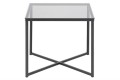 Stolik kwadratowy Cross szkło/czarny