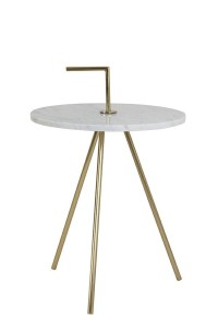 Stolik Moyuta biało złoty