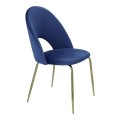 Krzesło Solie Velvet niebieskie