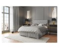 Łóżko kontynentalne z pojemnikiem Diamant szare