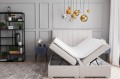 Łóżko kontynentalne z pojemnikiem Soft szare