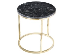 Stolik kawowy Accent 50 labradoryth podstawa złota lśniąca