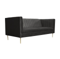 Sofa Parisian Velvet czarny i antracyt