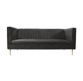 Sofa Parisian Velvet czarny i antracyt