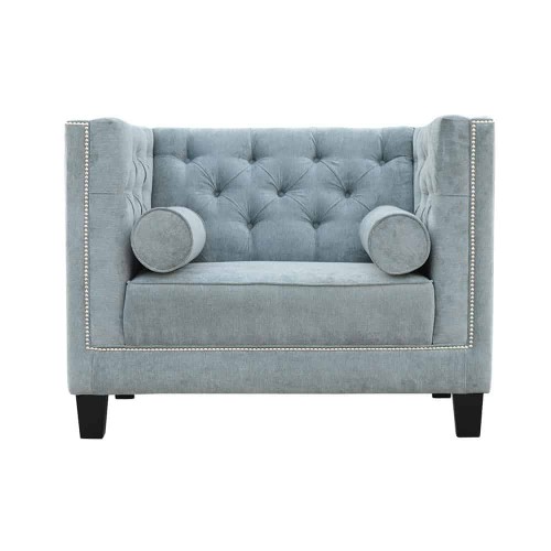 Fotel pikowany Lincoln z wałeczkami