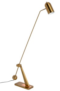 Lampa podłogowa Crane złoto - miedziana