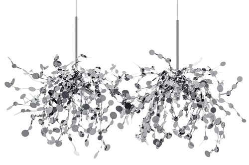 Lampa wisząca Monete chromowana podwójna