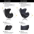 Fotel Egg Classic Velvet czarna podstawa