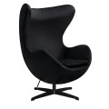 Fotel Egg Classic Velvet czarna podstawa