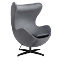 Fotel Egg Classic Velvet czarna podstawa