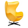 Fotel Egg Classic Velvet czarna podstawa