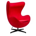 Fotel Egg Classic Velvet czarna podstawa
