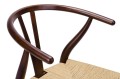 Krzesło Wish ciemny brąz, siedzisko naturalne
