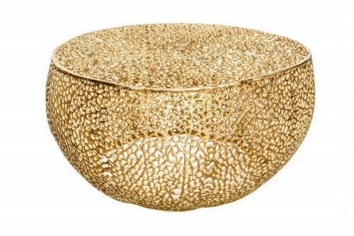 Stolik Leaf 80 złoty metal Invicta