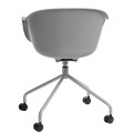Krzesło na kółkach Roundy szare