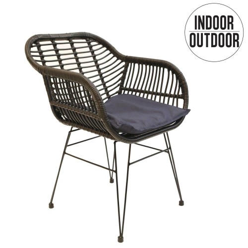 Krzesło Surabaya z podłokietnikami czarne