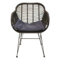 Krzesło Surabaya z podłokietnikami czarne