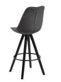 Stołek barowy aksamit Dima VIC ciemny szary/nogi czarne Actona