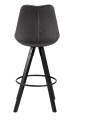 Stołek barowy aksamit Dima VIC ciemny szary/nogi czarne Actona