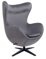 Fotel Egg szeroki Velvet black