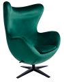 Fotel Egg szeroki Velvet black