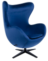 Fotel Egg szeroki Velvet black