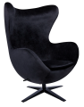 Fotel Egg szeroki Velvet black