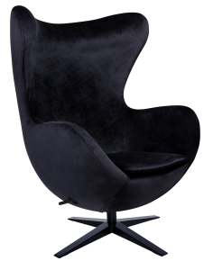Fotel Egg szeroki Velvet black