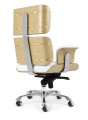 Fotel biurowy Lounge Business biały jesion