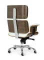 Fotel biurowy Lounge Business biały orzech