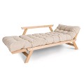 Kompaktowa sofa rozkładana Allegro jasny beż