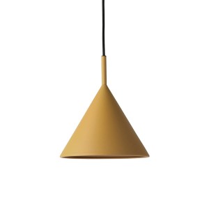 Lampa wisząca Triangle metalowa musztardowa M