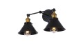 Podwójny kinkiet loftowy czarny Gubi duo 