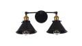 Podwójny kinkiet loftowy czarny Gubi duo 