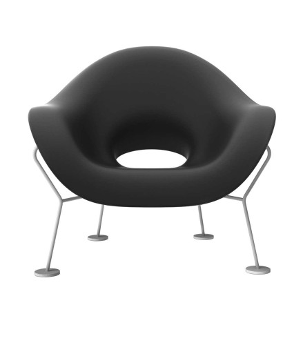 Fotel Pupa czarno - chromowany