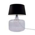 Szklana lampa stołowa Batumi transparentna / czarna 