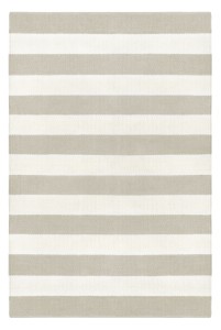 Dywan zewnętrzny/ wewnętrzny w kremowo - srebrne pasy