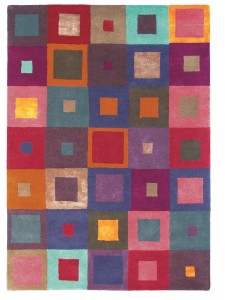 Wielokolorowy dywan geometryczny ESTELLA CARRE