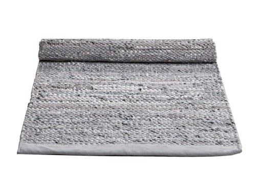 Szary dywan skórzany z recyclingu LEATHER LIMESTONE