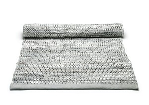 Szary dywan skórzany z recyclingu LEATHER LIGHT GREY